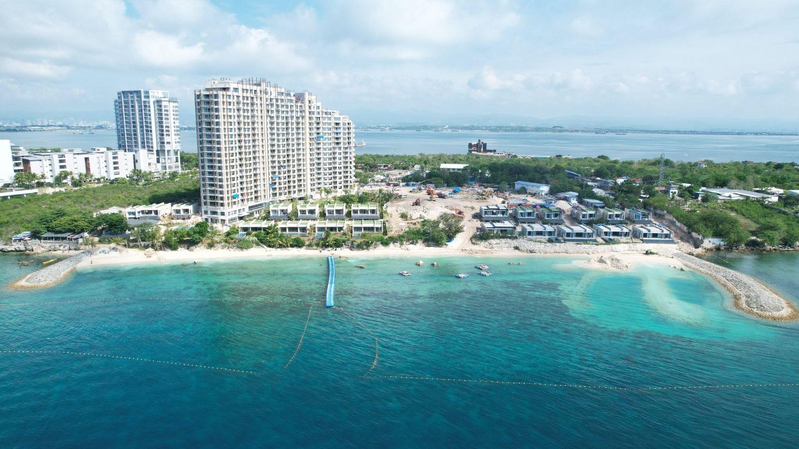 Aerial view of the development